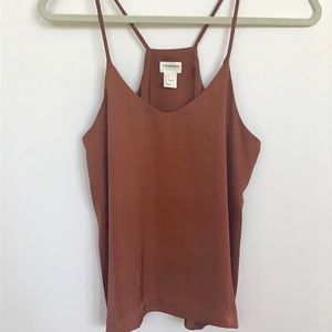 👉 H&M ✌️ Burnt-Orange Silky Racerback Cami